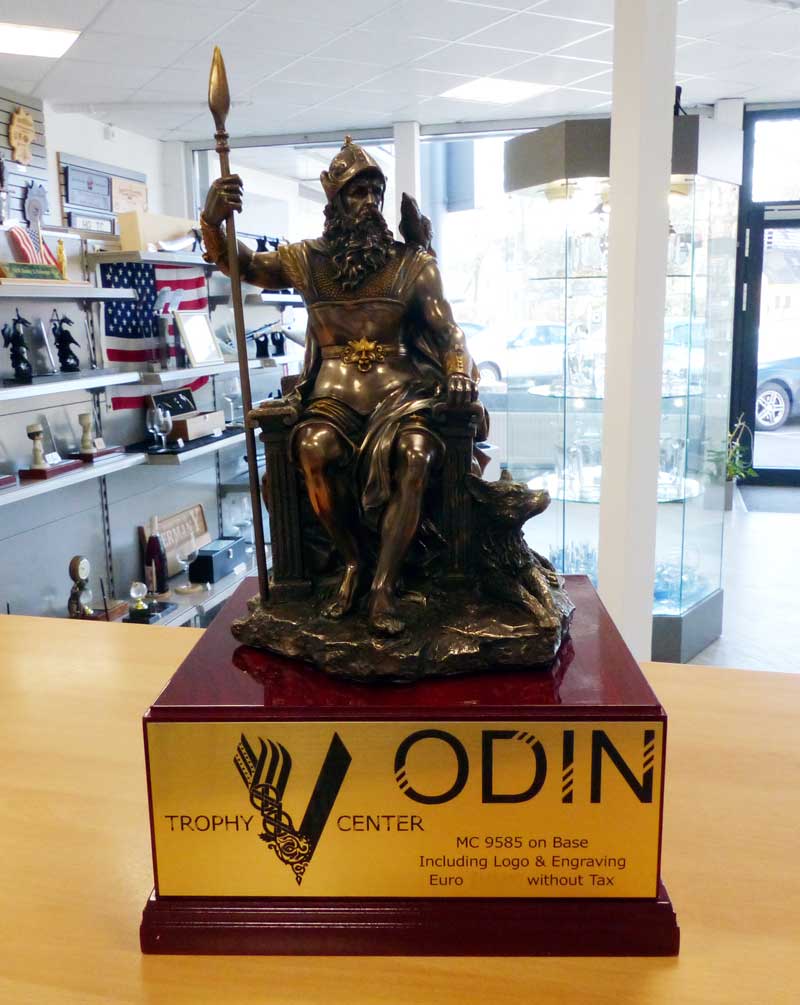 Odin Viking Statue On Base Trophy Shop Frameshop Embroidery Coins