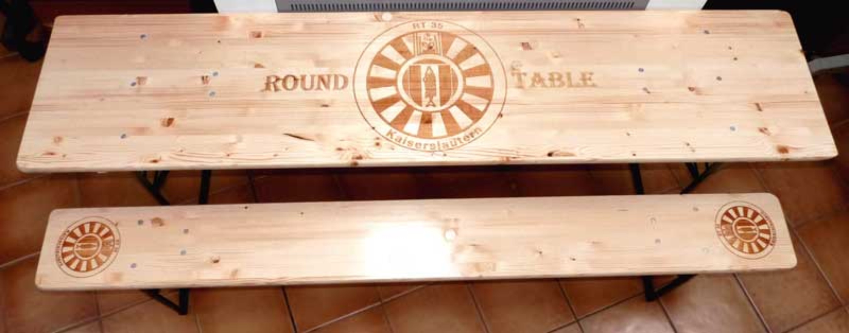 Beer Table Beer Bench Regulars Table Engraved Engraving Rt 35