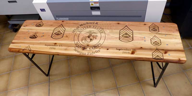 Beer Table Regulars Table Bench Engraving Engraved Retirement Gift