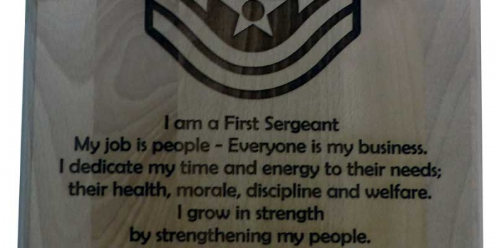 First Sergeant Plaque