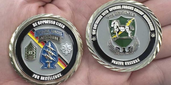 10th Special Forces Group Challenge Commander´s Coins by Trophy Center Kulbick | Trophy Shop | ONLY in Kaiserslautern-Einsiedlerhof underneath Hacienda Mexican Restaurant | 2 MILES FROM RAMSTEIN AIR BASE | Engraving Custom Made Coin Challenge Coins Stamps Embroidery Guidons Awards Plaques Trophies Engraving Engraver Engraved Etched Signs Graveur Gravur  | Stempel Gravuren Pokale Schilder | USAREUR-AF | USAFE  | Nato | Bundeswehr |  Sandra Kulbick & J.R. Kulbick  |  WE ARE NOT AFFILIATED WITH ANY STORES ON BASE  |  ONLY in K-TOWN  | We Are Awesome | E-Mail: info@trophy-center.de