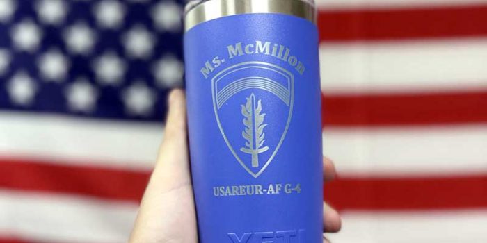 YETI Mug Cup USAREUR-AF G4 engraving etching by Trophy Center KL  Mr. & Mrs. Kulbick  | Trophy Shop | Engraving Shop | ONLY in Kaiserslautern-Einsiedlerhof underneath Hacienda Mexican Restaurant | 2 MILES FROM RAMSTEIN AIR BASE | Going Away Gifts | PCS Awards | Engraved Etched Custom Made Coin Challenge Coins Stamps Guidons Awards Plaques USAREUR-AF | USAFE  AFAFRICA | EUCOM | AFRICOM | MARFOREUR | GPC Card Accepted | 889 Document available | WE ARE NOT AFFILIATED WITH ANY STORES ON BASE OR SOMEWHERE ELSE |  ONLY in K-TOWN  | We Are Awesome | E-Mail: info@trophy-center.de