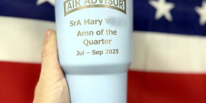 USAFE 435 CRSS Air Advisor YETI MUG Quarterly Award by Trophy Center KL  Mr. & Mrs. Kulbick  | Trophy Shop | Engraving Shop | ONLY in Kaiserslautern-Einsiedlerhof underneath Hacienda Mexican Restaurant | 2 MILES FROM RAMSTEIN AIR BASE | Going Away Gifts | PCS Awards | Engraved Etched Custom Made Coin Challenge Coins Stamps Guidons Awards Plaques USAREUR-AF | USAFE  AFAFRICA | EUCOM | AFRICOM | MARFOREUR | GPC Card Accepted | 889 Document available | WE ARE NOT AFFILIATED WITH ANY STORES ON BASE OR SOMEWHERE ELSE |  ONLY in K-TOWN  | We Are Awesome | E-Mail: info@trophy-center.de