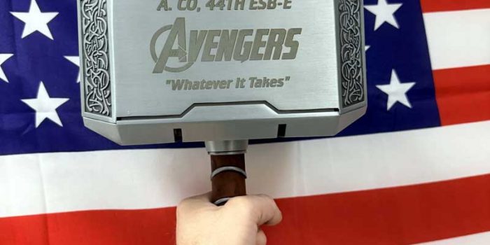 Thor Hammer A. Co. 44th ESB-E USAREUR-AF by Trophy Center KL  Mr. & Mrs. Kulbick  | Trophy Shop | Engraving Shop | ONLY in Kaiserslautern-Einsiedlerhof underneath Hacienda Mexican Restaurant | 2 MILES FROM RAMSTEIN AIR BASE | Going Away Gifts | PCS Awards | Engraved Etched Custom Made Coin Challenge Coins Patches Stamps Guidons Awards Plaques USAREUR-AF | USAFE  AFAFRICA | EUCOM | AFRICOM | USMC | Special Forces | Seal Team Friendly | GPC Card Accepted | 889 Document available | WE ARE NOT AFFILIATED WITH ANY STORES ON BASE OR SOMEWHERE ELSE |  ONLY in K-TOWN  | We Are Awesome | E-Mail: info@trophy-center.de