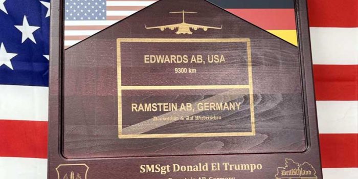 US Flag German Flag Village Sign Town Board Plaque Award Gift made by the fucking awesome Trophy Center KL  Mr. & Mrs. Kulbick  | Trophy Shop | Engraving Shop | ONLY in Kaiserslautern-Einsiedlerhof underneath Hacienda Mexican Restaurant | 2 MILES FROM RAMSTEIN AIR BASE | Going Away Gifts | PCS Awards | Engraved Etched Custom Made Coin Challenge Coins Patches Stamps Guidons Awards Plaques USAREUR-AF | USAFE  AFAFRICA | EUCOM | AFRICOM | USMC | Special Forces | Seal Team Friendly | GPC Card Accepted | 889 Document available | WE ARE NOT AFFILIATED WITH ANY STORES ON BASE OR SOMEWHERE ELSE |  ONLY in K-TOWN  | We Are Awesome | E-Mail: info@trophy-center.de